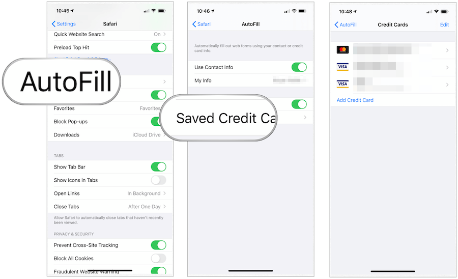 Kreditná karta iOS