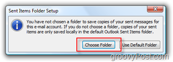 V programe Outlook 2007 nastavte priečinok SEND Mail pre účet iMAP