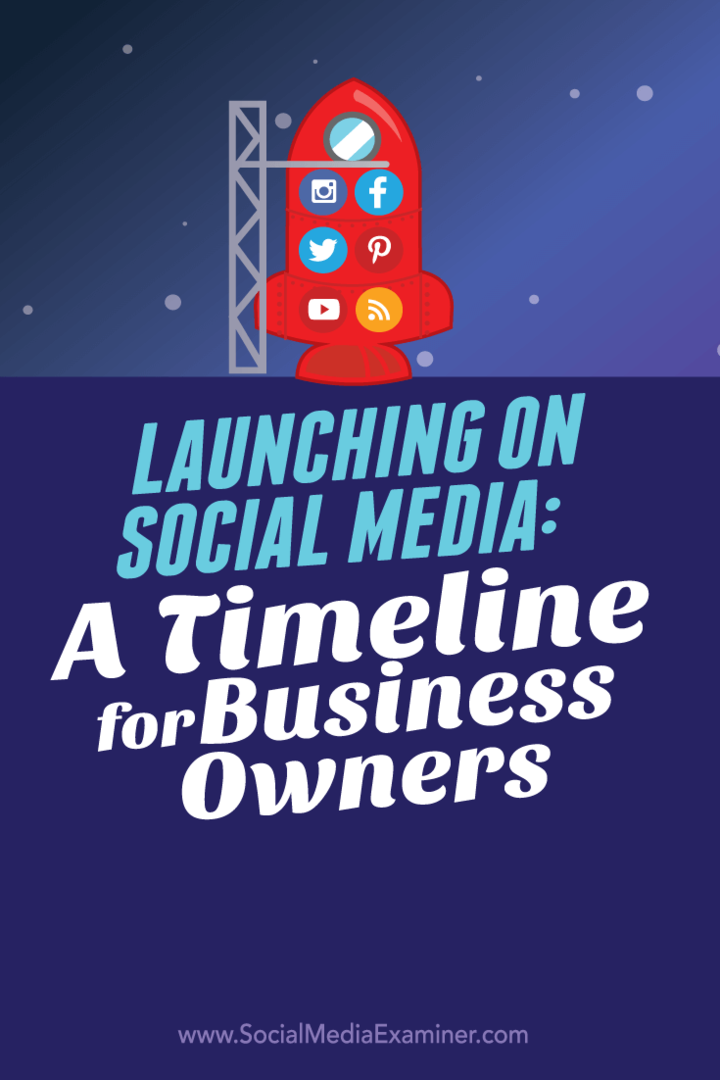 sociálna časová os spustenia pre majiteľov firiem