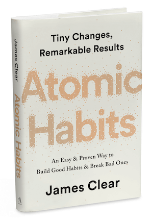 obálka knihy pre atómové návyky od Jamesa Cleara