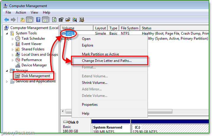 pomocou funkcie správy diskov zadajte v dialógovom okne Windows 7 písmeno zmeny disku