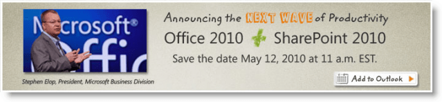 Udalosť spustenia balíka Microsoft Office 2010