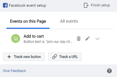 Pomocou nástroja na nastavenie udalostí na Facebooku, krok 8, zobrazte ukážku sledovania udalostí v okne nastavenia udalosti na Facebooku