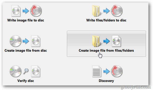 Vytvorenie obrazového súboru z priečinkových súborov