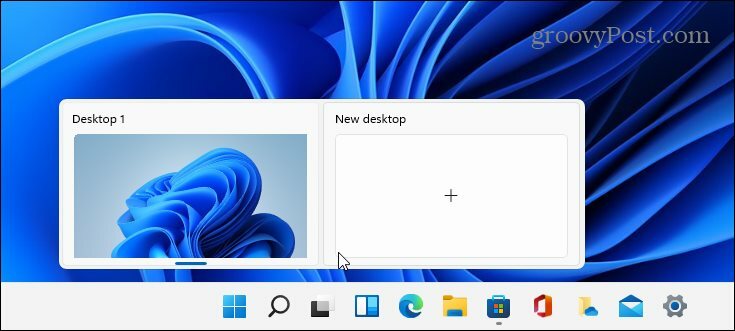 Tlačidlo virtuálnej pracovnej plochy Windows 11
