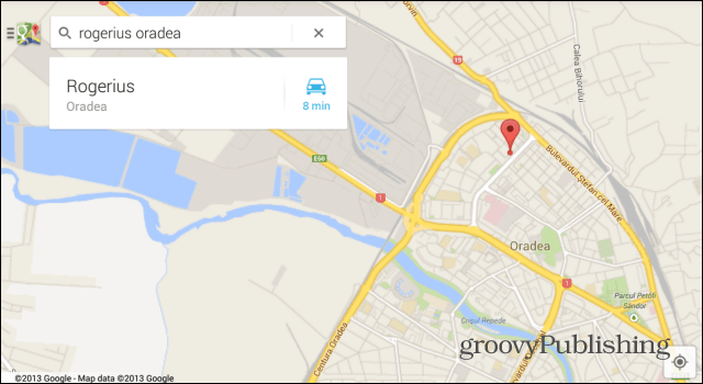 Hlavná stránka služby Mapy Google pre Android