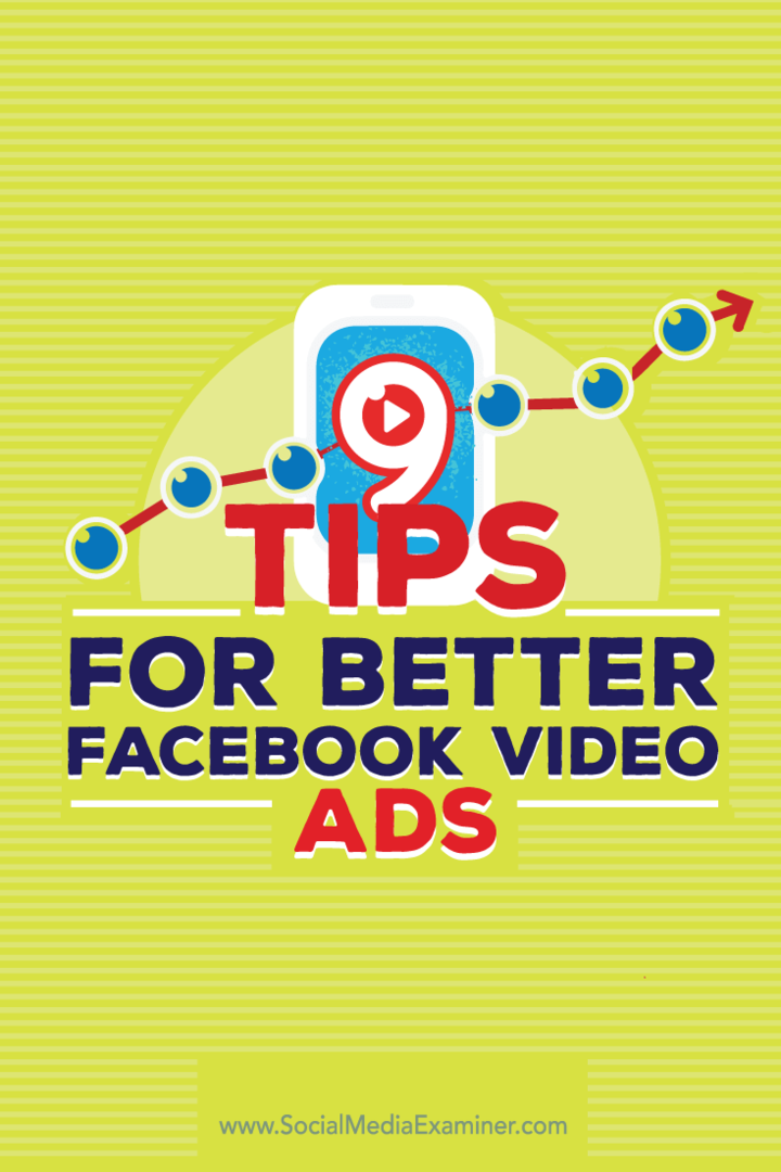 Tipy na deväť spôsobov, ako vylepšiť svoje videoreklamy na Facebooku.