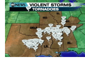 Snímky Tornado v juhovýchodnej časti USA prostredníctvom aplikácie Google Earth