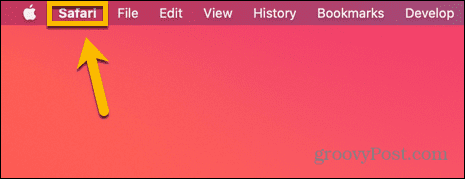 safari menu mac