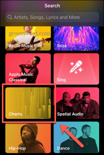 kategória hudobných rebríčkov Apple