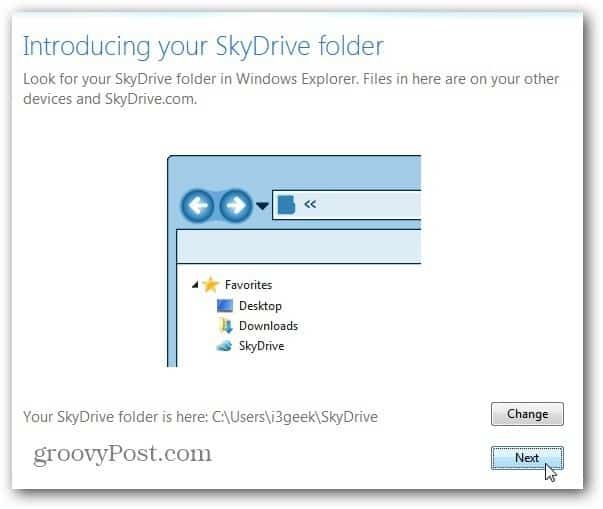 Poloha SkyDrive