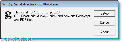 ako nainštalovať ghostscript vo Windows 7 