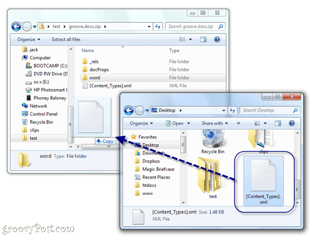 ručne upravte docx xml v systéme Windows 7