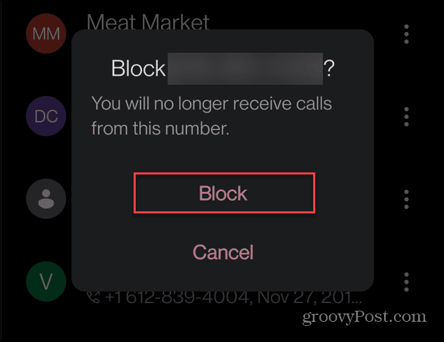 Zablokujte číslo v systéme Android