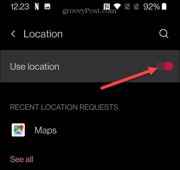 kalibrovať google mapy Použiť polohu
