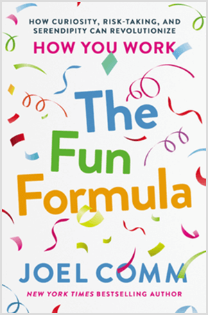Fun Formula od Joela Comma má obálku knihy s farebnými konfetami a bielym pozadím.
