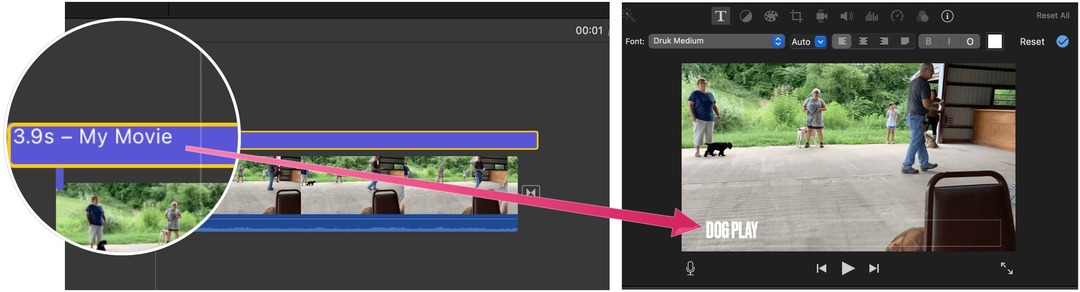 Úpravy videí s názvom iMovie Názov iMovie