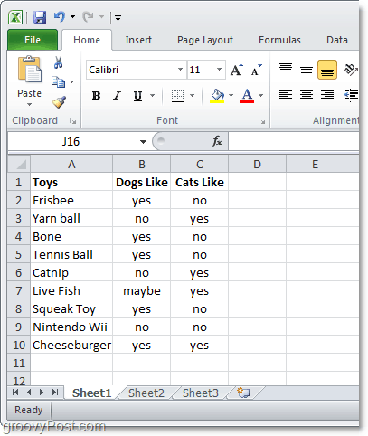 Excel 2010 vo zvislom usporiadaní