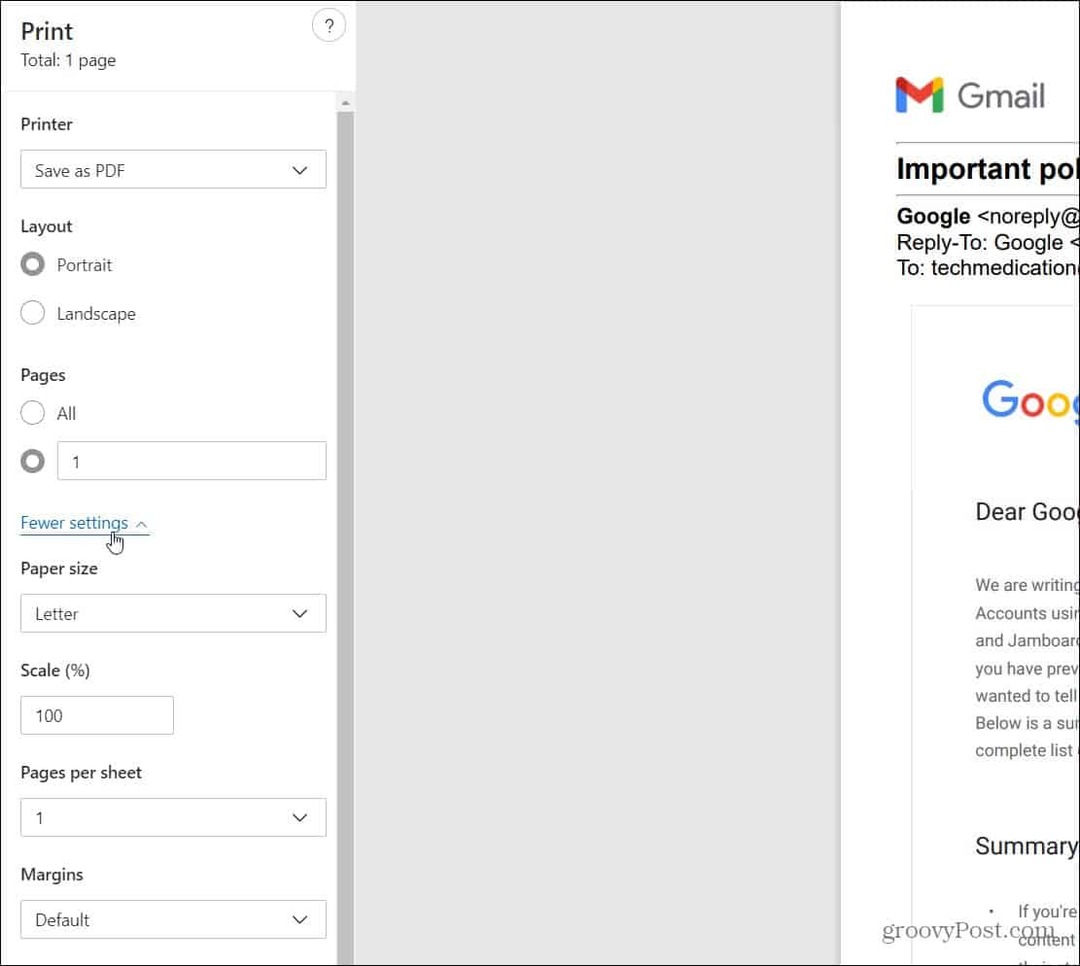 Ako uložiť správu z Gmailu ako PDF