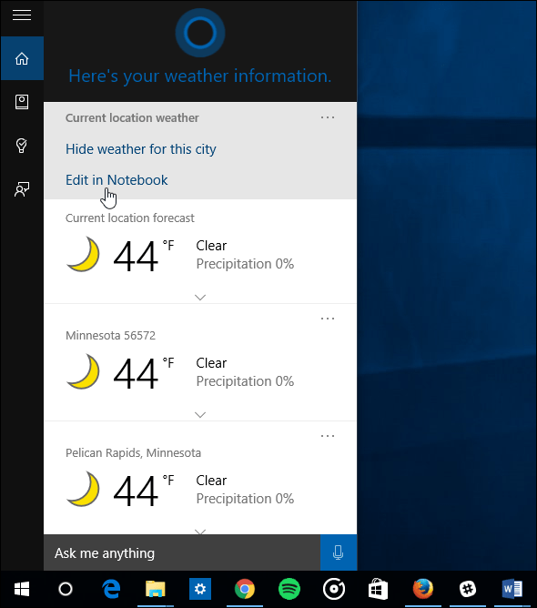 Windows 10 Tip: Aby Cortana ukázala počasie pre viaceré mestá